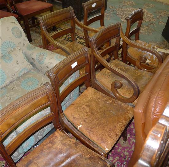 Set of 6 Regency dining chairs